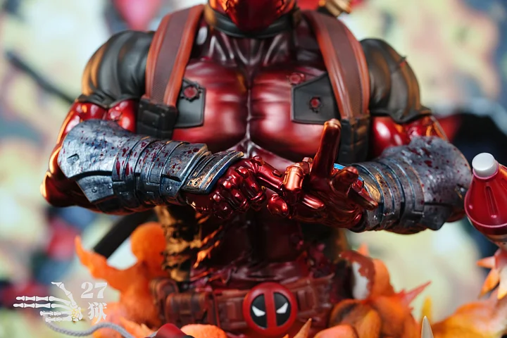 DeadPool Bust with LED 1/3  Statue(GK)-27abyss Studio 