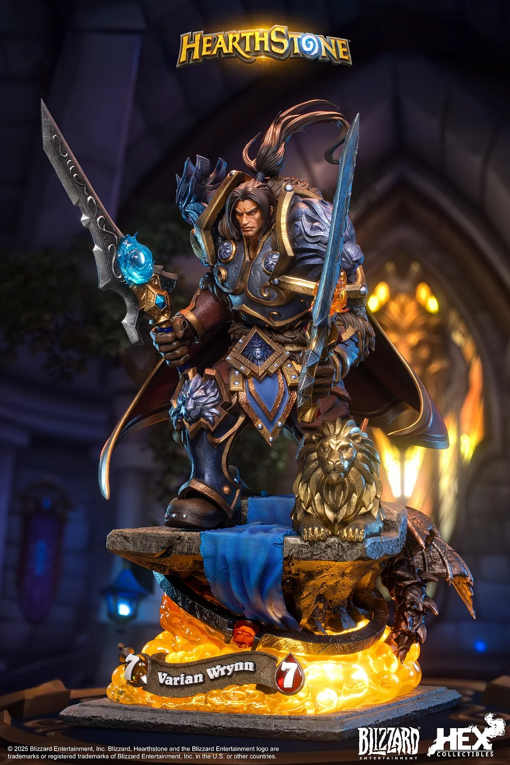 HEX Collectibles X Blizzard Entertainment - Hearthstone: Varian Wrynn Statue HEXHS17 HEXHS18 Licensed 