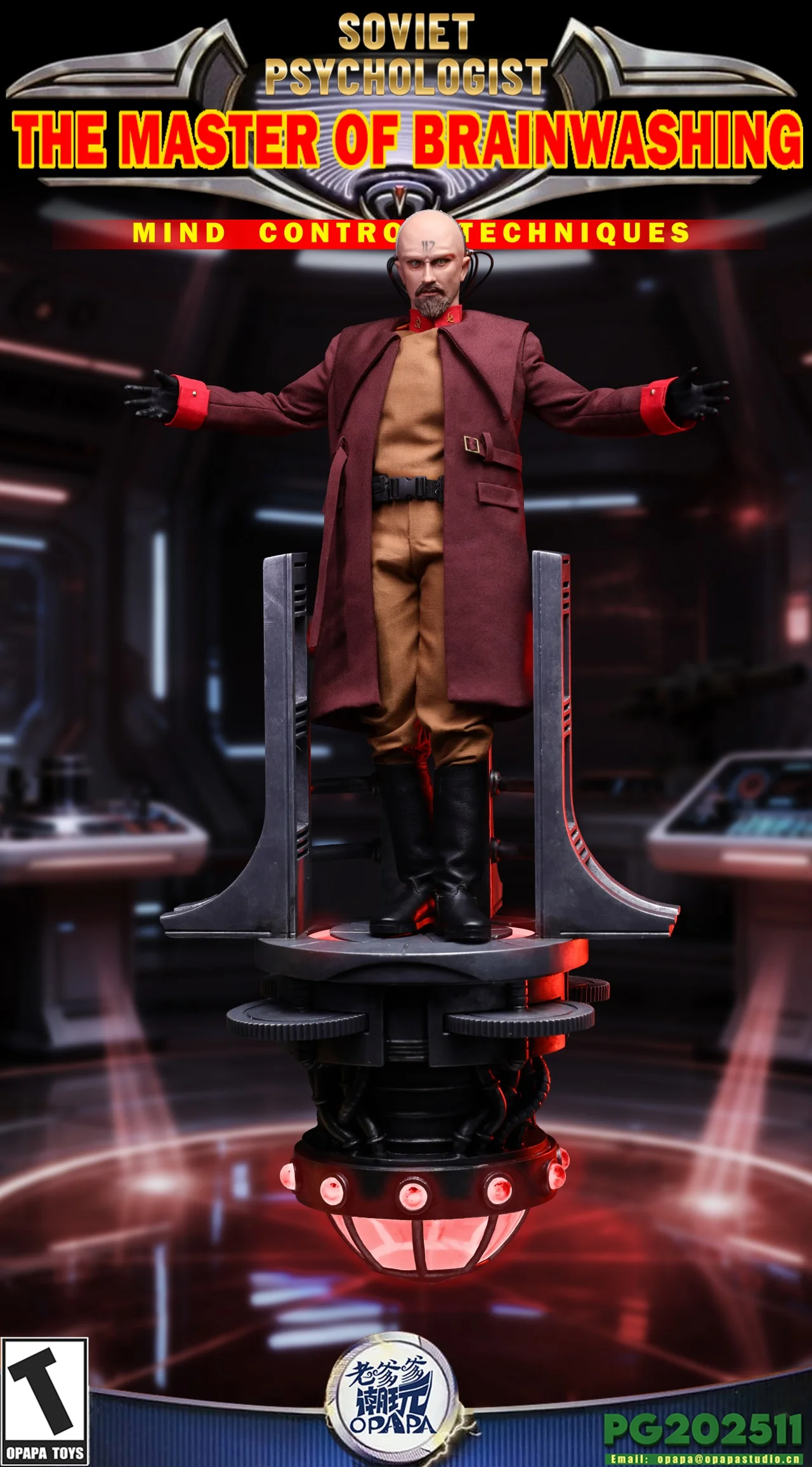 OPAPA TOYS Yuri-A Soviet Psychologist Figure & Yuri(Psychologist)'s Aircraft Vehicle Lightable Statue