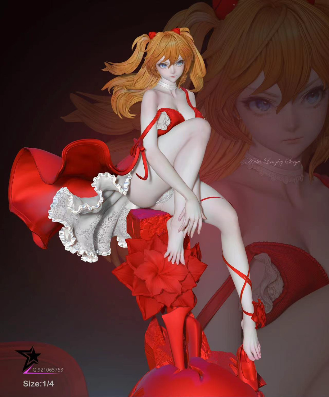 【Early-Bird PO】 Neon Genesis Evangelion Asuka 1:4 Statue(GK)(Adult 18+) - LengShi Studio