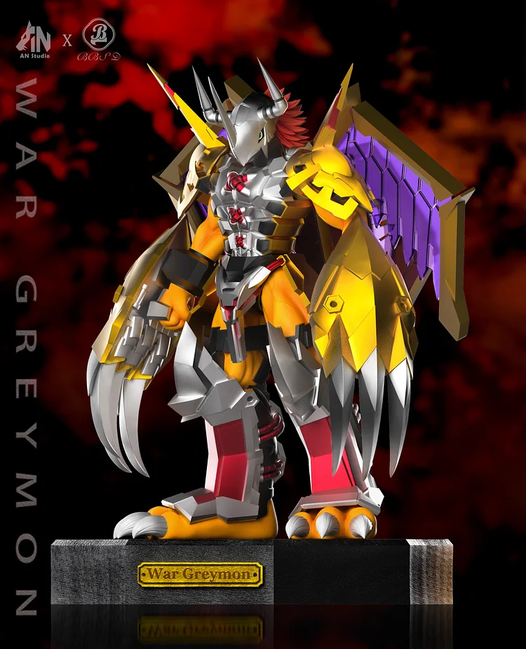 Digimon War Greymon & Black War Greymon Statue GK, AN Studio & BBSD Studio, pre-sale