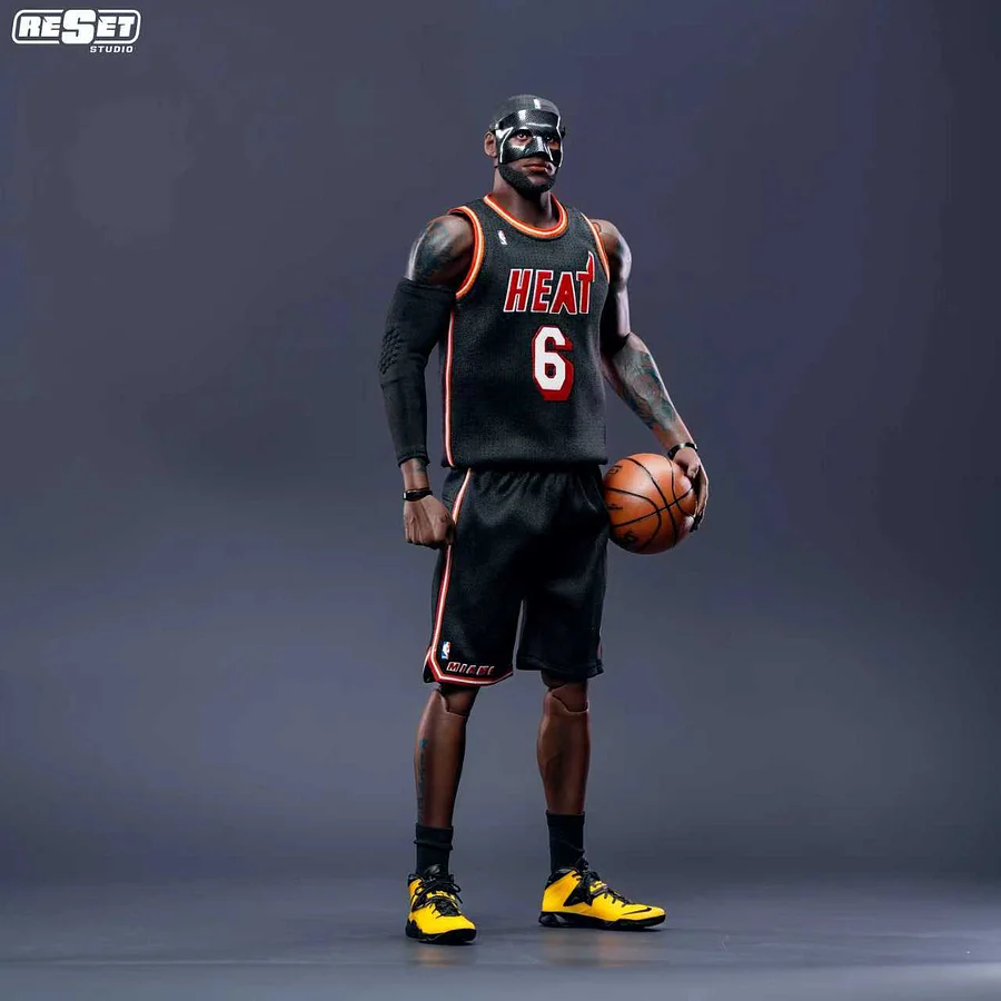 Reset Studio - Miami Heat Black Mask LeBron James 1/6 Scale Collector's Edition Articulated Figure NBA