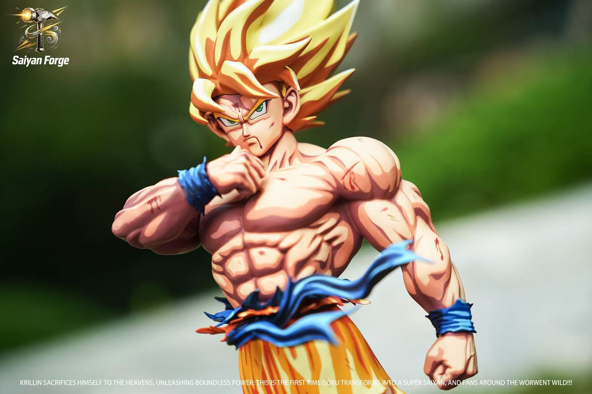 SaniyahForge Studio Super Saiyan Son Goku Battle Damaged Repaint Version Dragon Ball