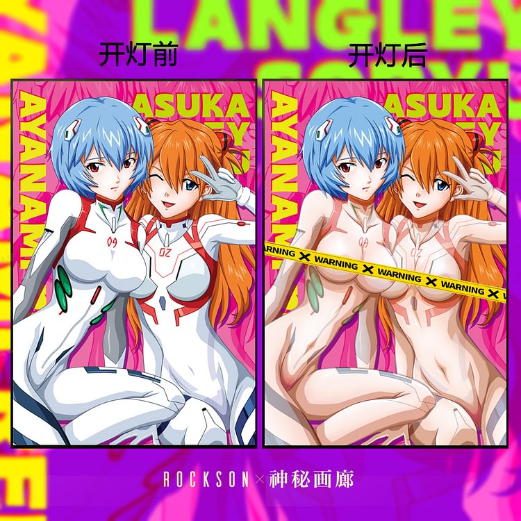EVA- Decorative Painting of Ayanami Rei & Asuka Langley Soryu Scene Painting (Adult 18+) IN-STOCK  Mystical Art Studio -KWII-GK