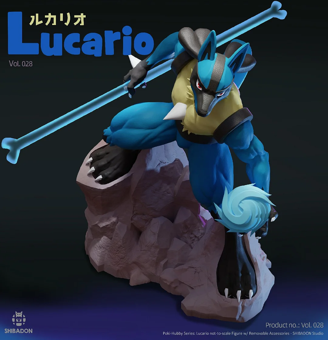 In-stock-Pokemon Lucario Statue(GK)-Shibadon Studio