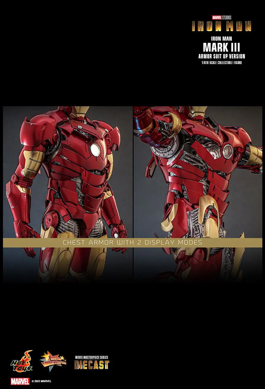 Hottoys - Iron Man Mark III (Armor Suit Up Version) 1/6th scale Collectible Figure MMS825D72 (Licensed)  Action Figure