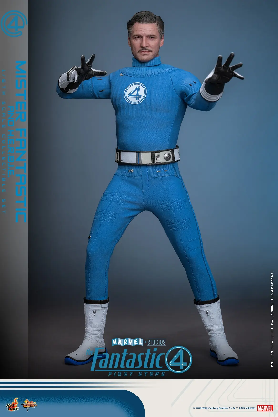 Hottoys - The Fantastic Four: First Steps Mister Fantastic and H.E.R.B.I.E. 1/6th scale Collectible Figure Set MMS821 MMS822 (Licensed) Statue(GK)