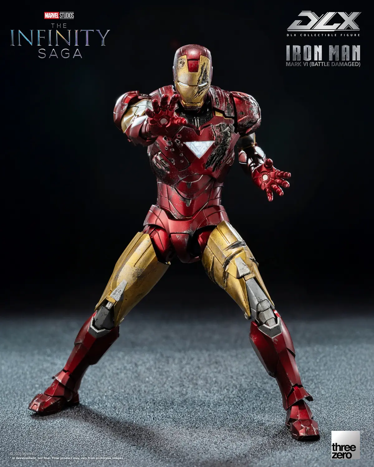 Threezero - Marvel Studios: The Infinity Saga DLX Iron Man Mark 6 Battle Damaged Version 3Z09180C0 (Licensed) Statue(GK)