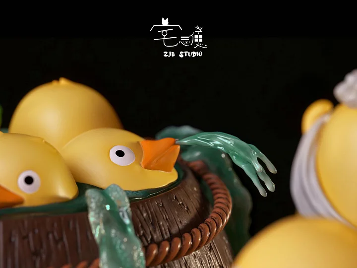ZJB Studio - Spirited Away Hayao Miyazaki's Ecological Scene Little Rubber Duck Bath Statue 