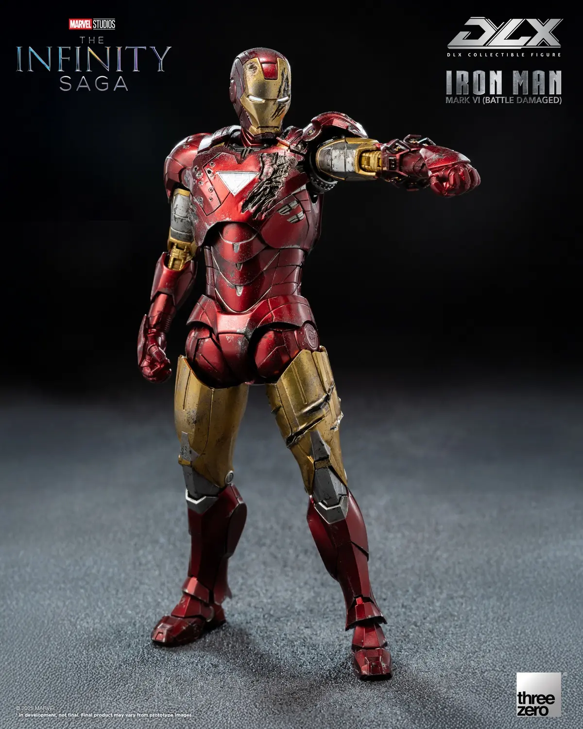 Threezero - Marvel Studios: The Infinity Saga DLX Iron Man Mark 6 Battle Damaged Version 3Z09180C0 (Licensed) Statue(GK)