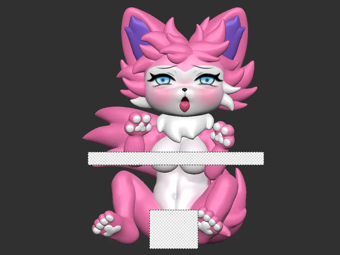 Wang Qing Gu Studio - Furry Eevee Original Statue 