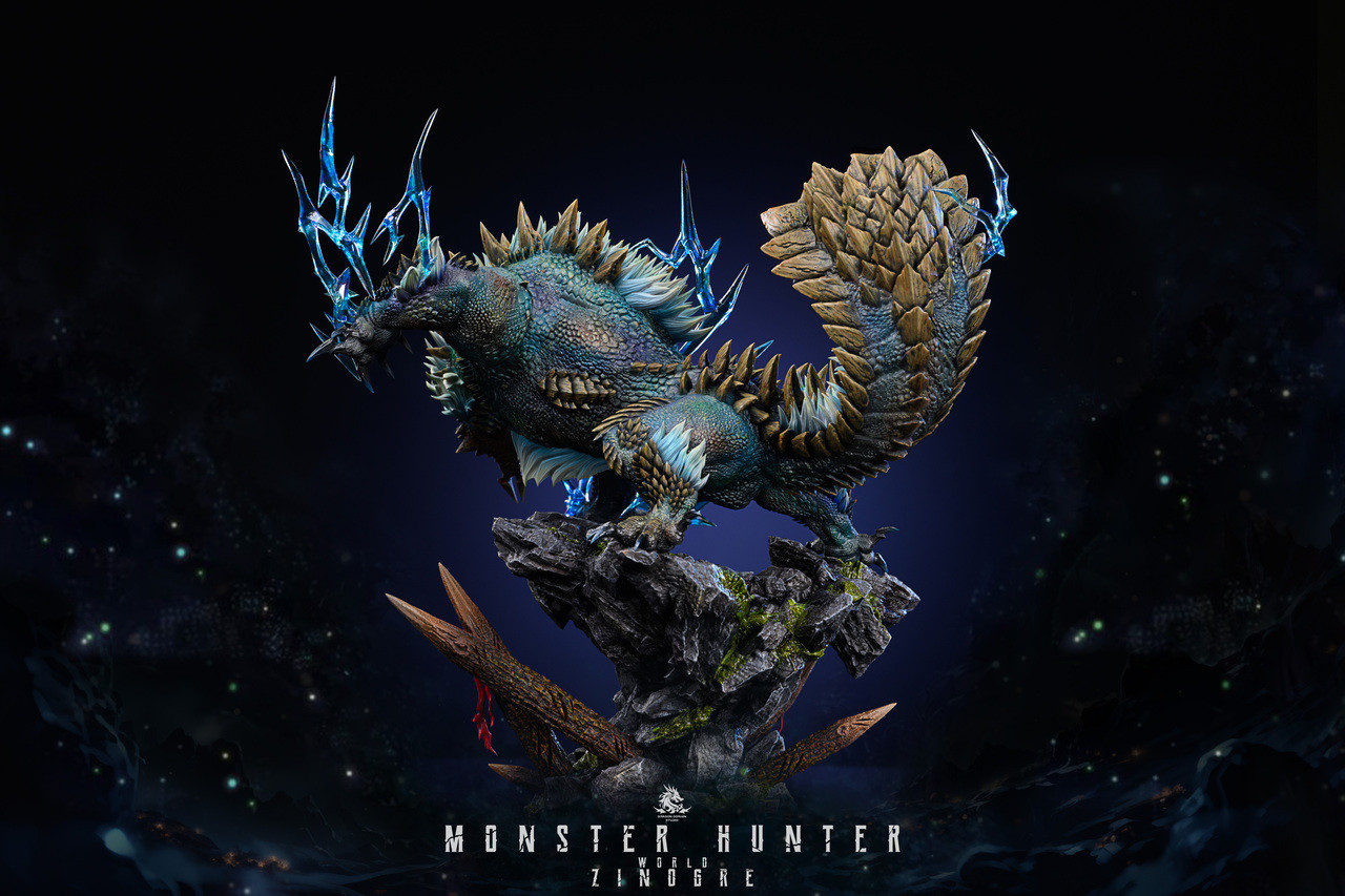 Zinogre & Stygian Zinogre with LED Statue(GK) -Dragon Realm Studio