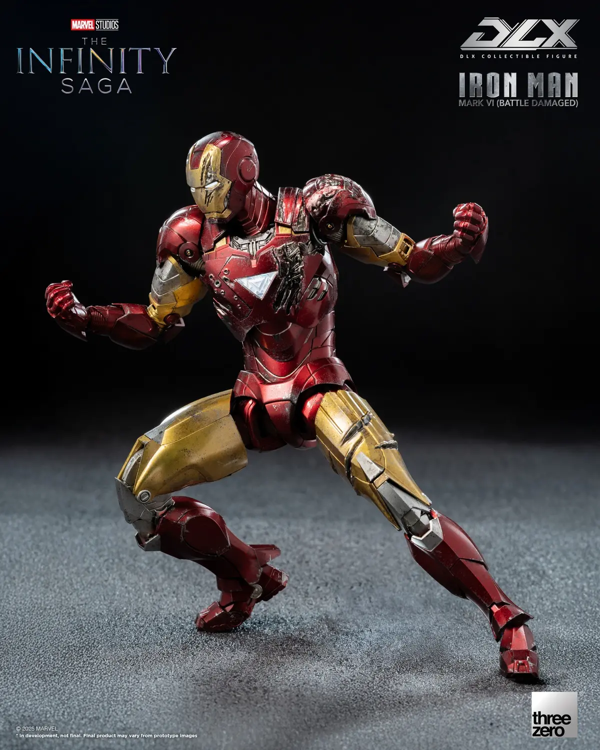 Threezero - Marvel Studios: The Infinity Saga DLX Iron Man Mark 6 Battle Damaged Version 3Z09180C0 (Licensed) Statue(GK)