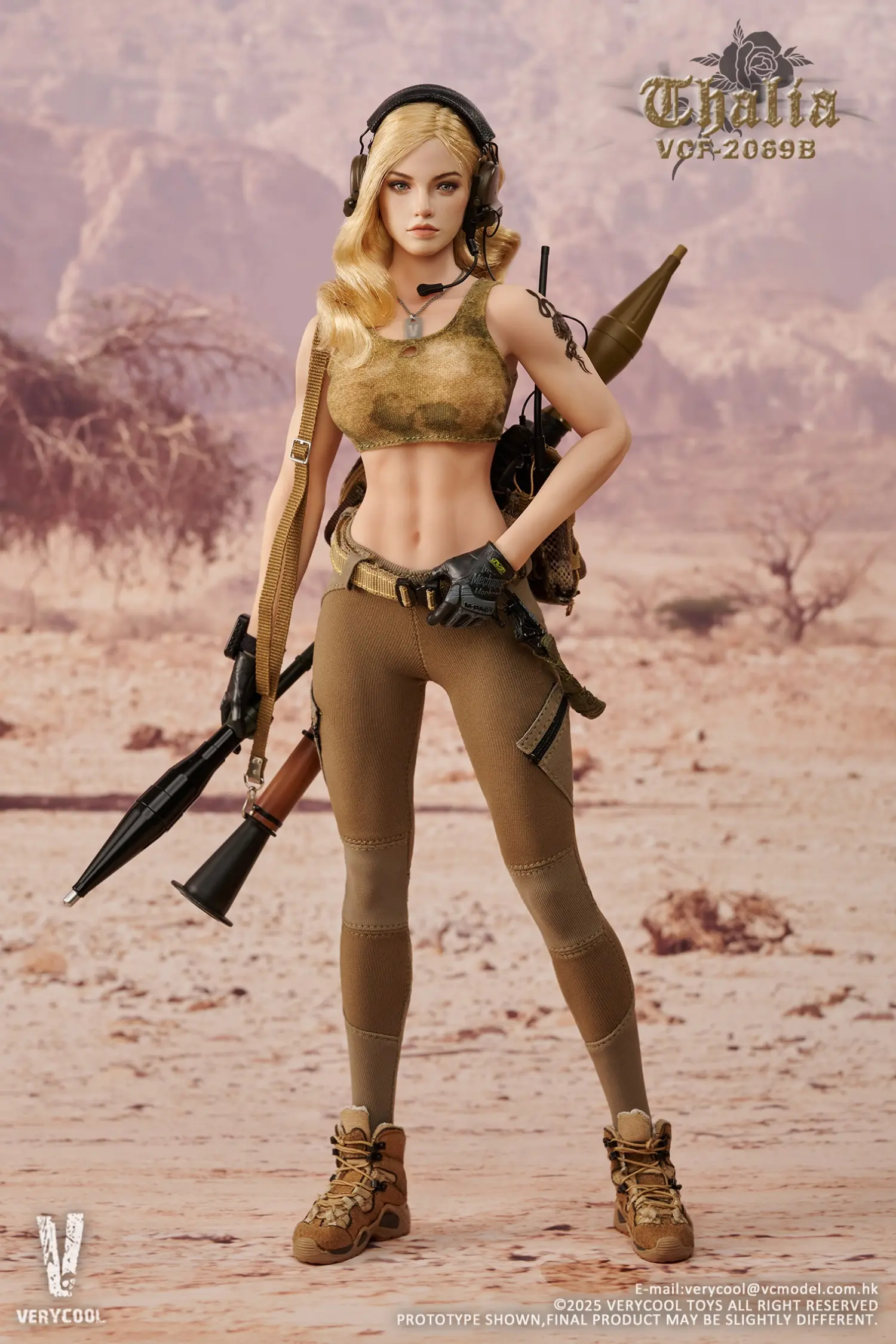 VERYCOOL -VCF-2069 Desert female soldier -Thalia (Licensed) 1/6 Scale Action Figure 