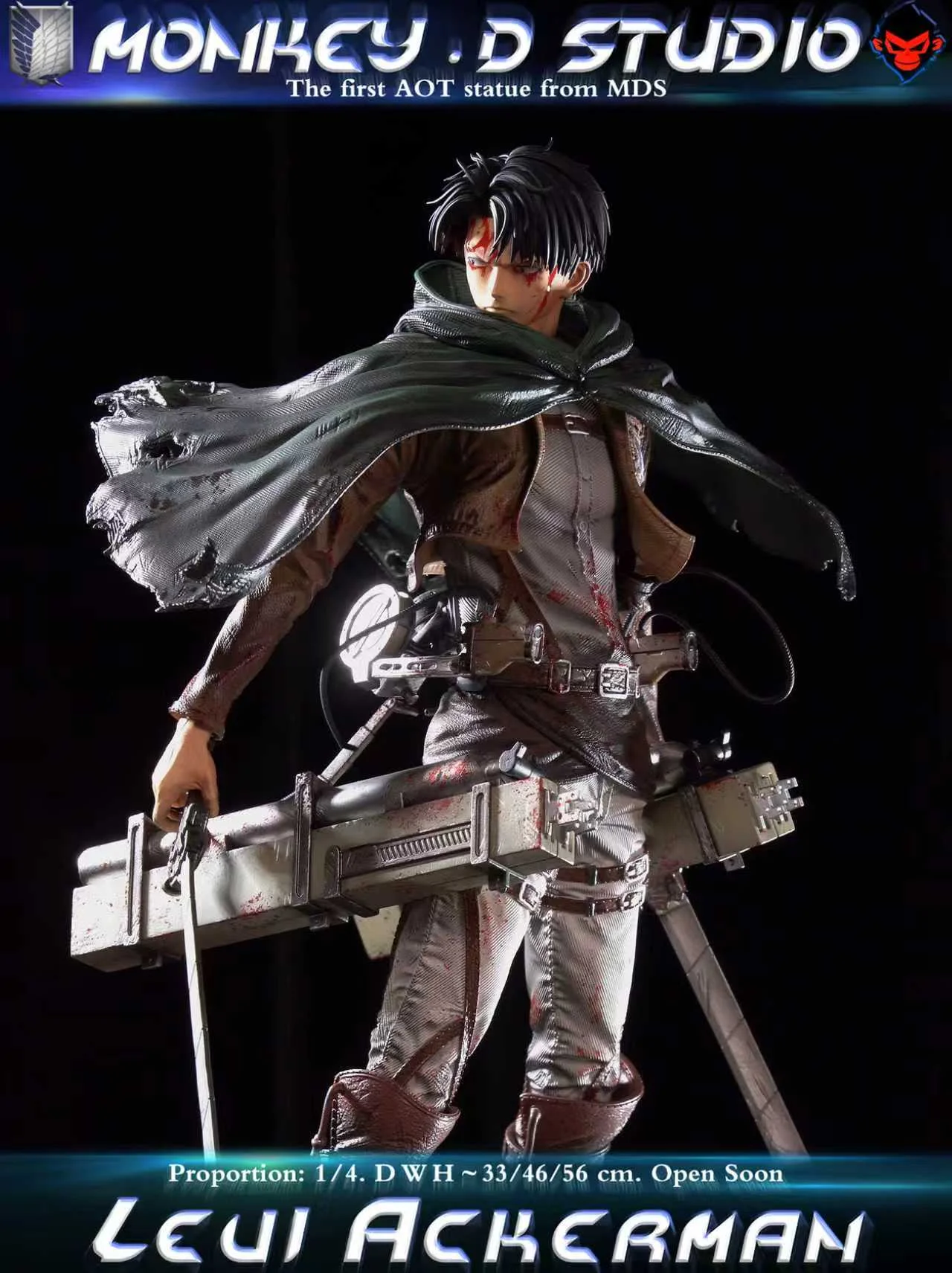 Monkey .D Studio - AOT Levi Ackerman 1/4 Statue(GK)