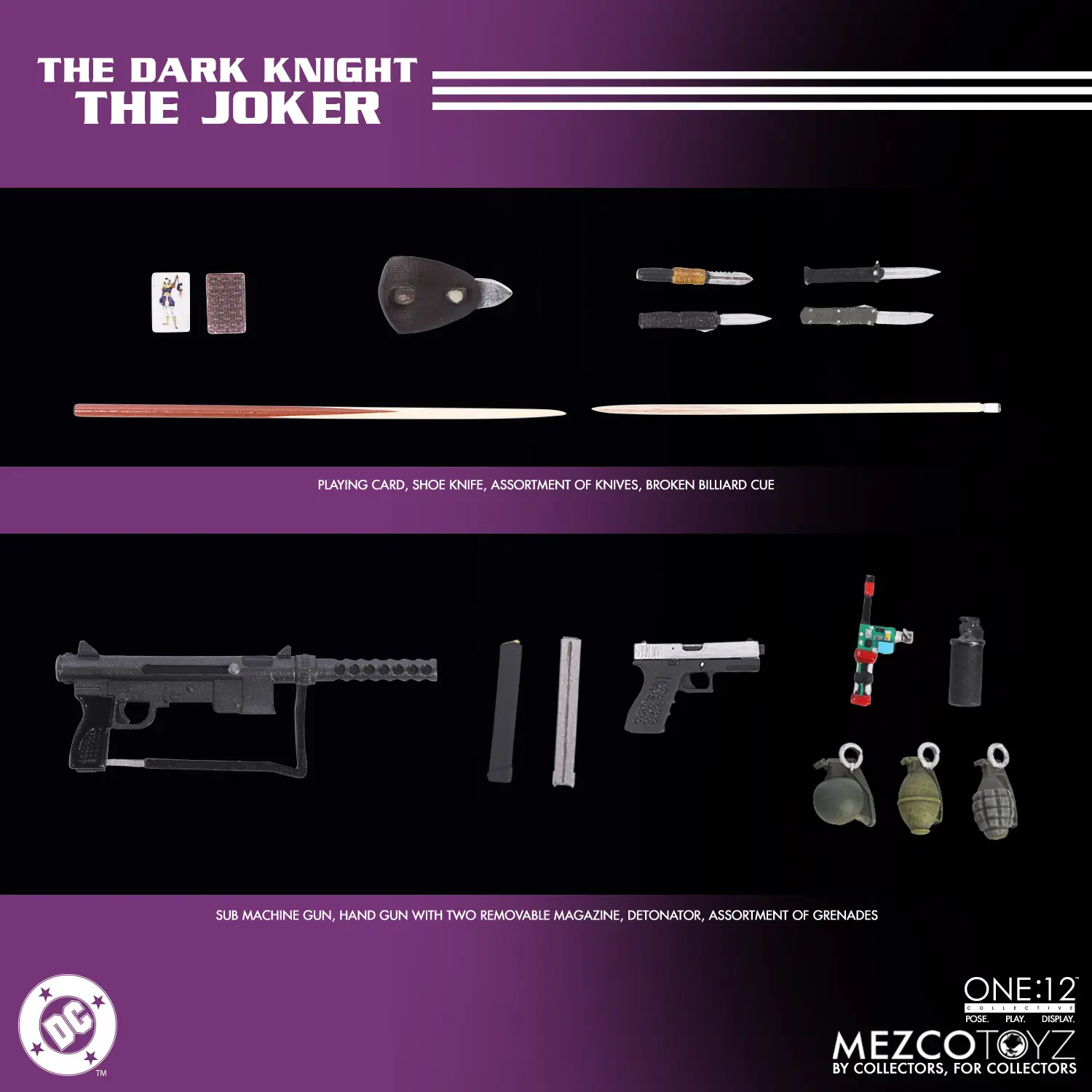 Mezco Studio - 1/12 The Dark Knight: The Joker (Licensed)Statue (GK)