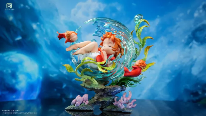 KYUU Studio - Hayao Miyazaki Whisper of Nature Series #2 Sleeping Ponyo Ponyo on the Cliff Statue