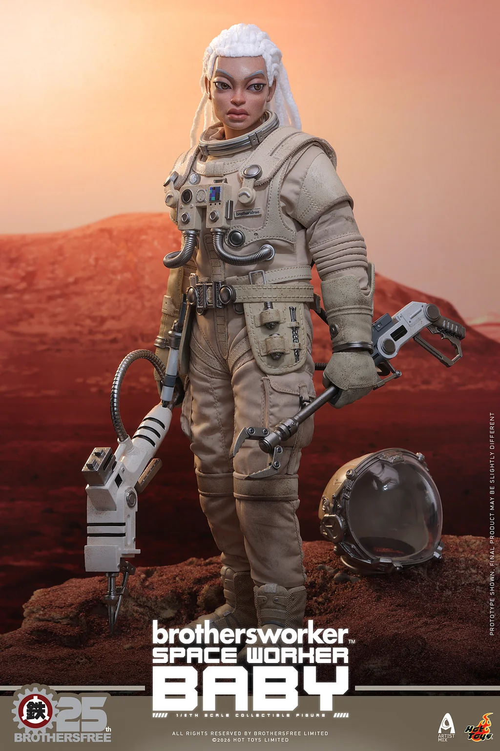 Hottoys - Space Worker Baby Brothersfree 25th Version Action Figure AMC040 Licensed