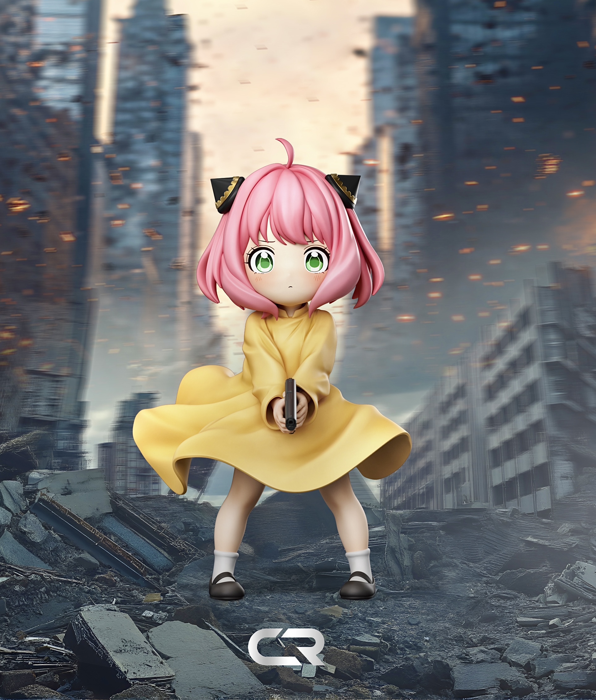 Spy x Family Gun-Raising Anya Statue (GK) - CR Studio