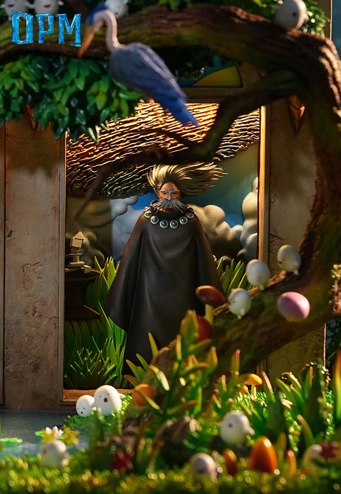 Miyazaki Hayao Desktop Series 008-The Boy and the Heron with LED Statue(GK) -OPM Studio 