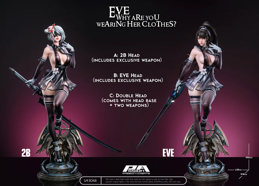 Stellar Blade Eve cos YoRHa No2 Type Bn Statue (GK) - PA Create Studio