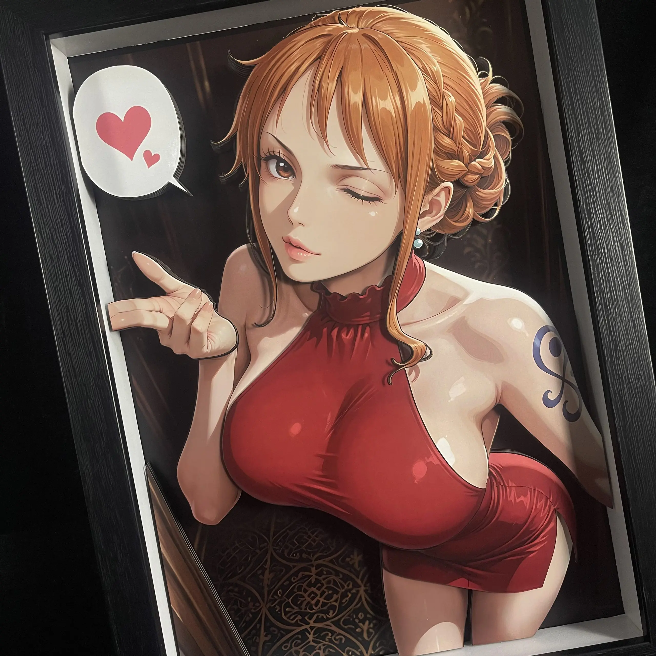 In stock-B&W Studio - One Piece Nami 3D Decorative Painting