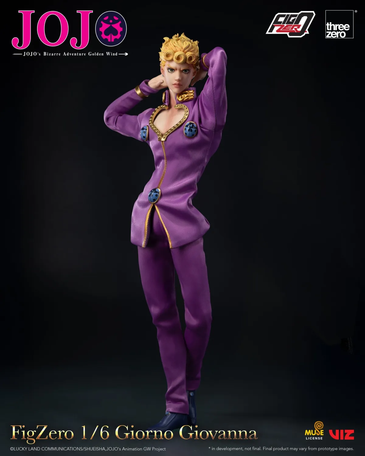 JoJo's Bizarre Adventure: Golden Wind FigZero Giorno Giovanna 3Z06570M0 (Copyright)1/6 Action Figure Statue(GK)-Threezero-KWII-GK