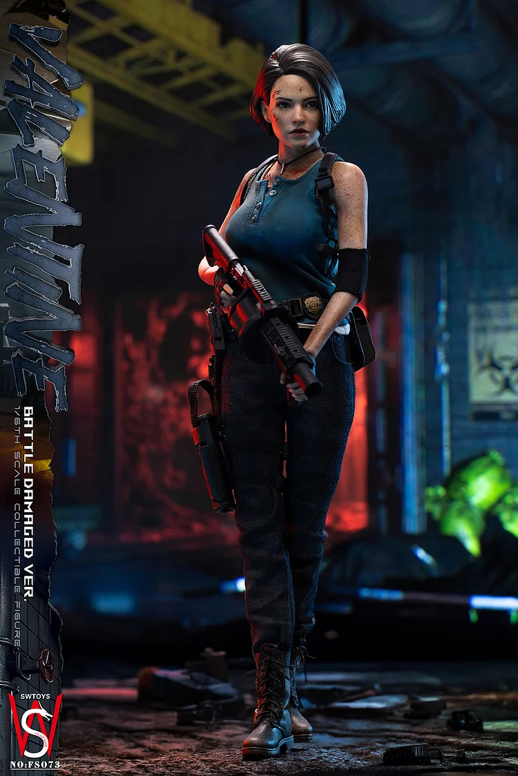 Resident Evil-Valentine Jill FS073 1/6 Battle Damaged Action Figure, Soldier, SWTOYS STUDIO, Pre-sale-KWII-GK