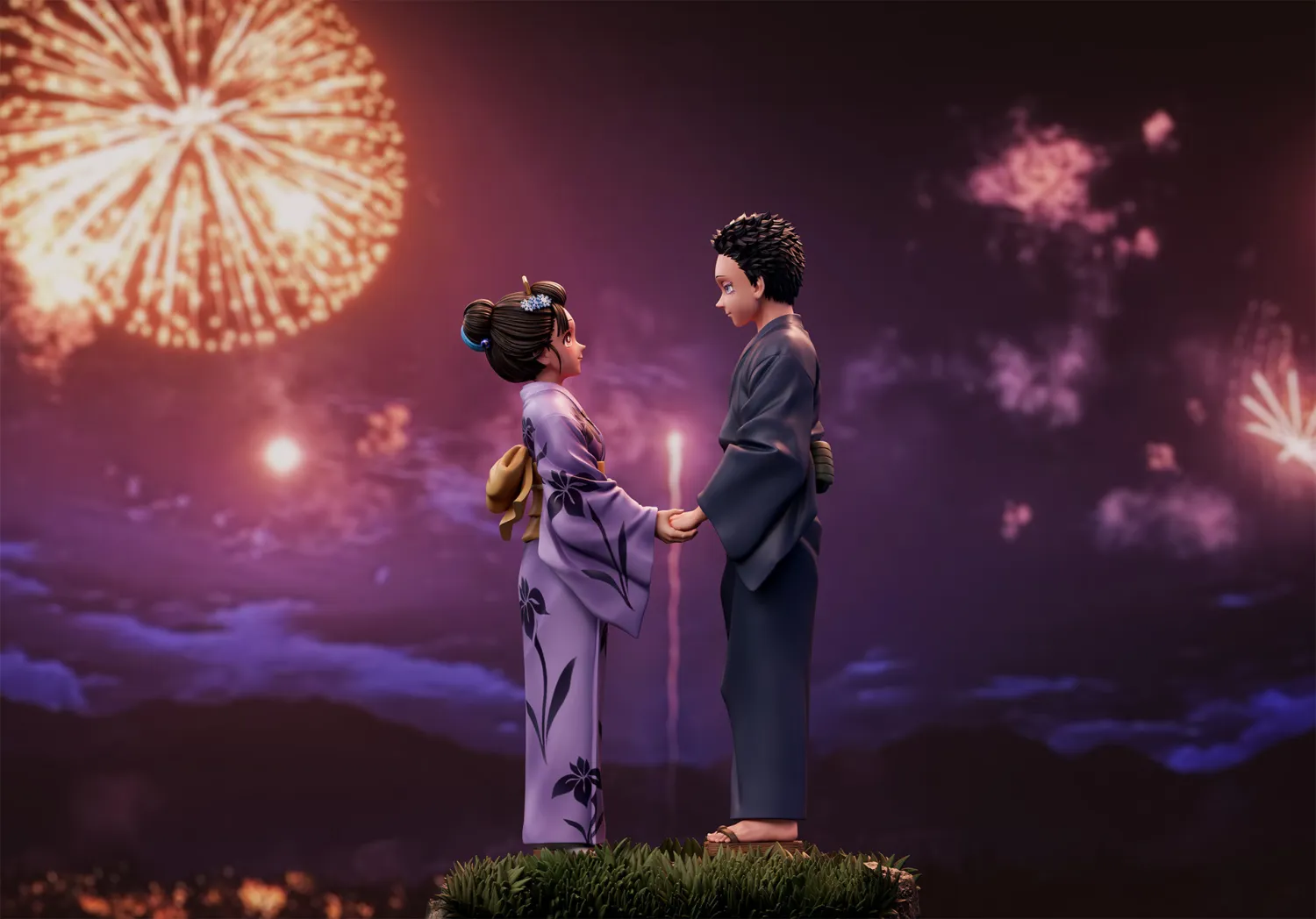 WAWA Studio - Demon Slayer Akaza & Koyuki Statue