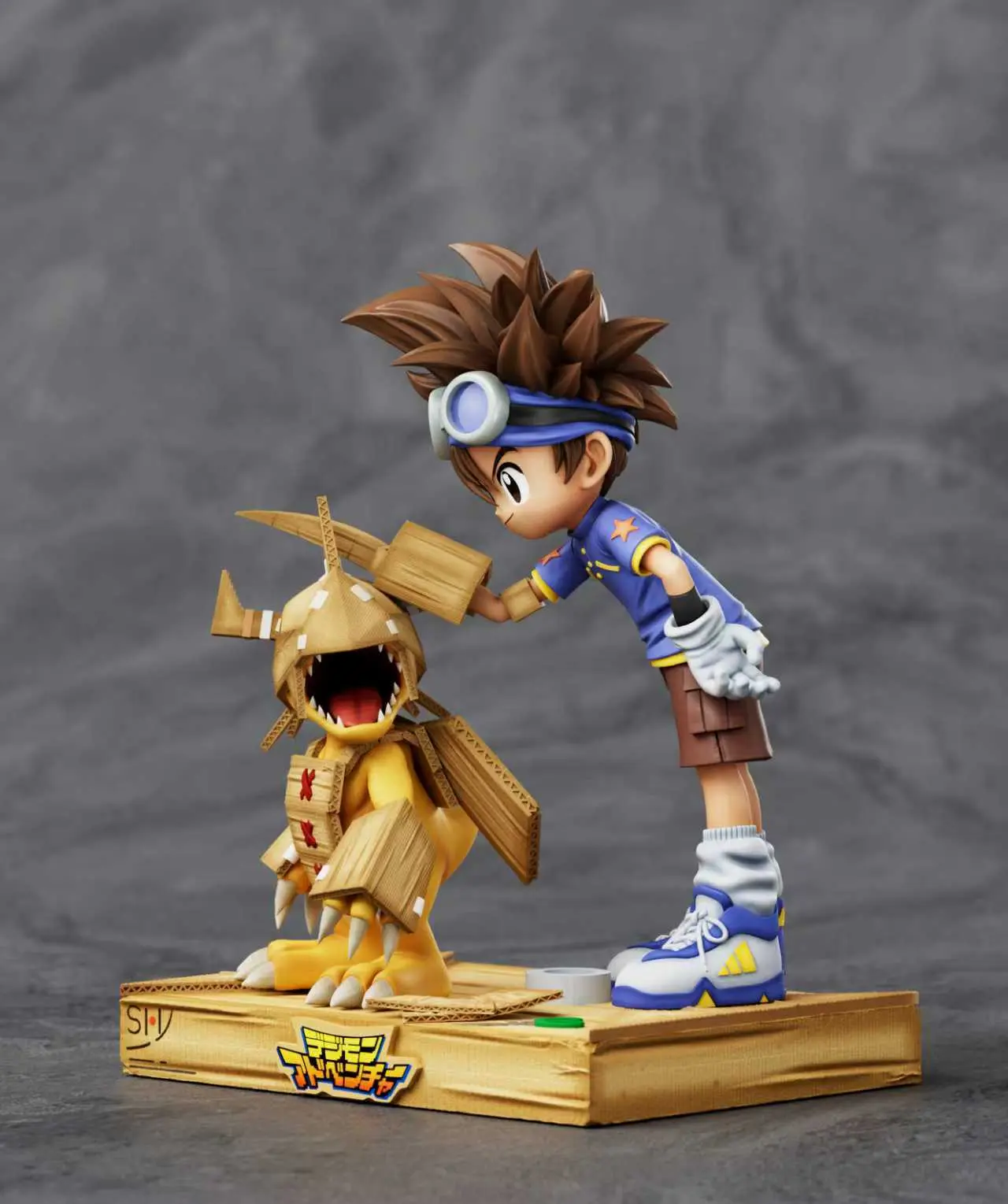 BACKLIGHTING Studio - Digimon Taichi X Agumon Statue
