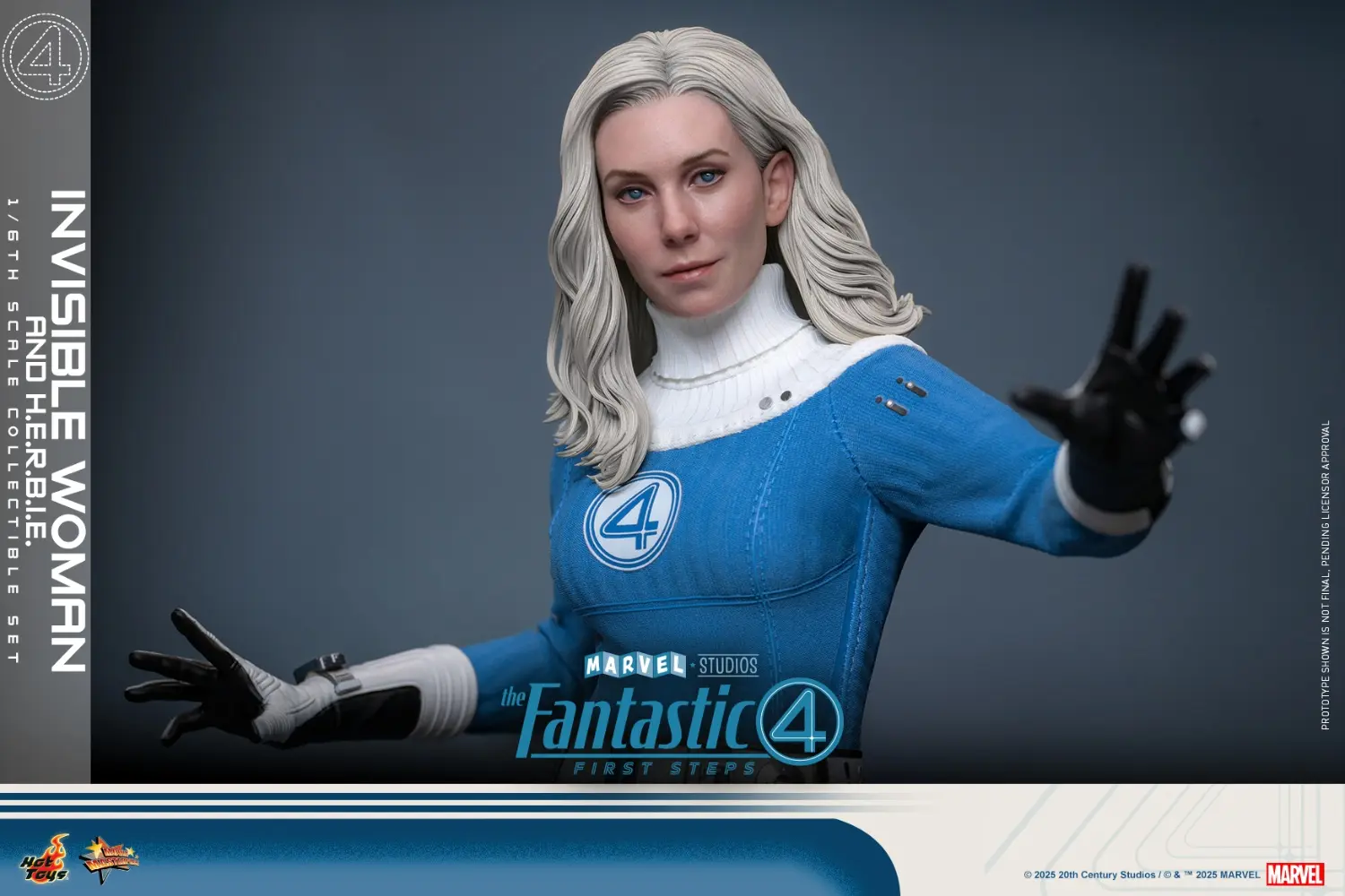 Hottoys - The Fantastic Four: First Steps Invisible Woman and H.E.R.B.I.E. 1/6th scale Collectible Figure Set MMS823 MMS824 (Licensed)Statue(GK)