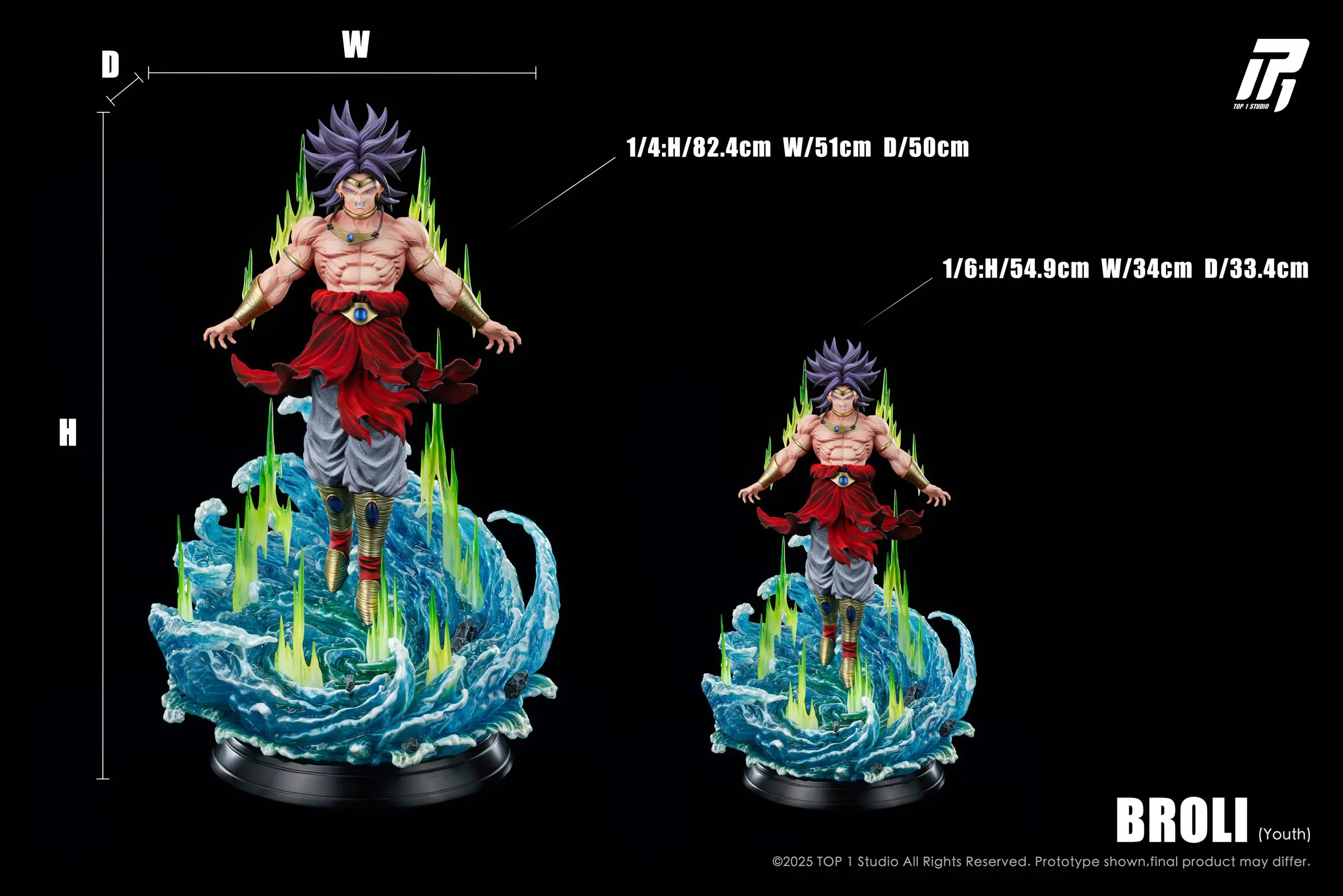 TOP 1 Studio -  Dragon Ball 1/6 & 1/4 Broly Limited Edition Statue