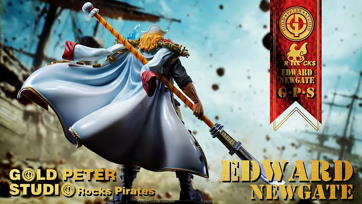 Gold Peter Studio -One Piece  Edward Newgate  Statue 