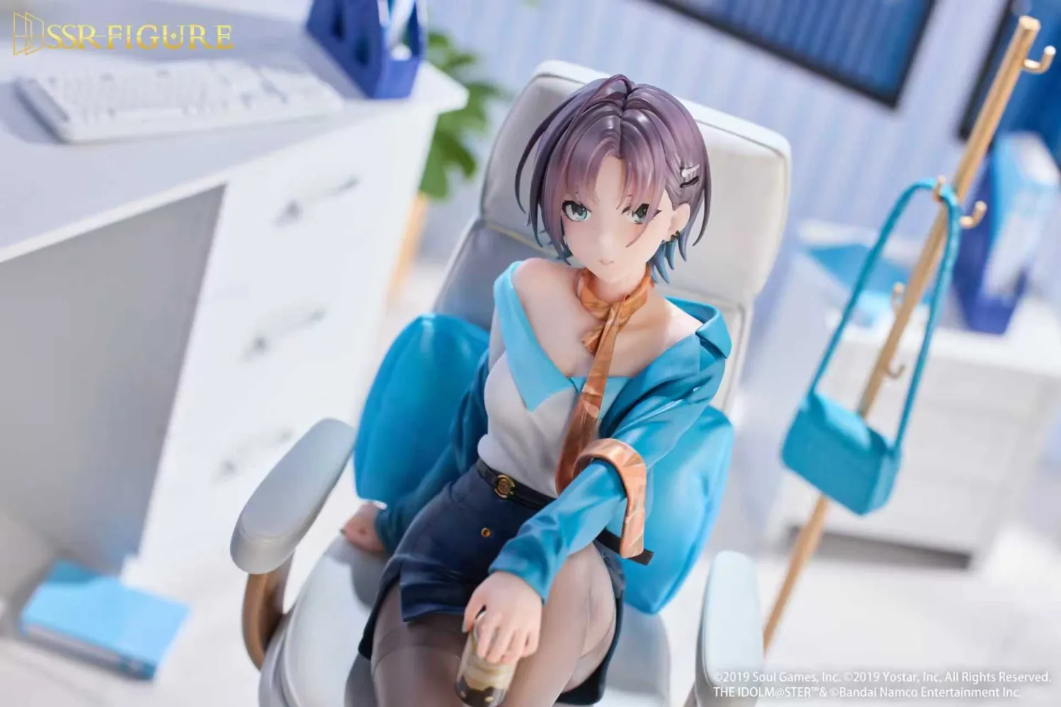 SSR FIGURE - THE IDOLM@STER SHINY COLORS × Mahjong Soul Asakura Tooru Office Effortless Ver. Figure Licensed 
