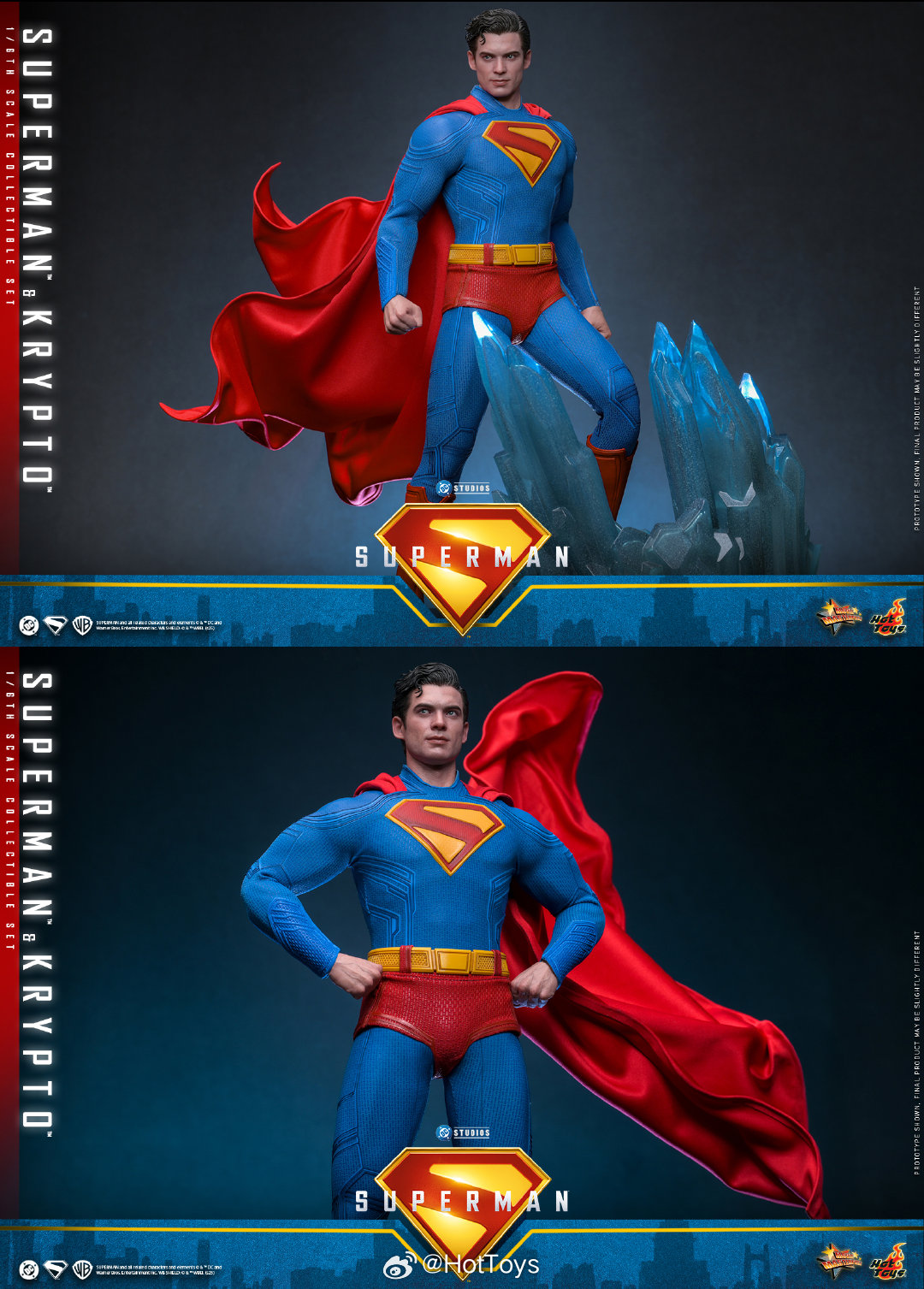 Superman & Krypto 1/6th scale Collectible Set MMS812 (Licensed) Statue(GK)-Hottoys