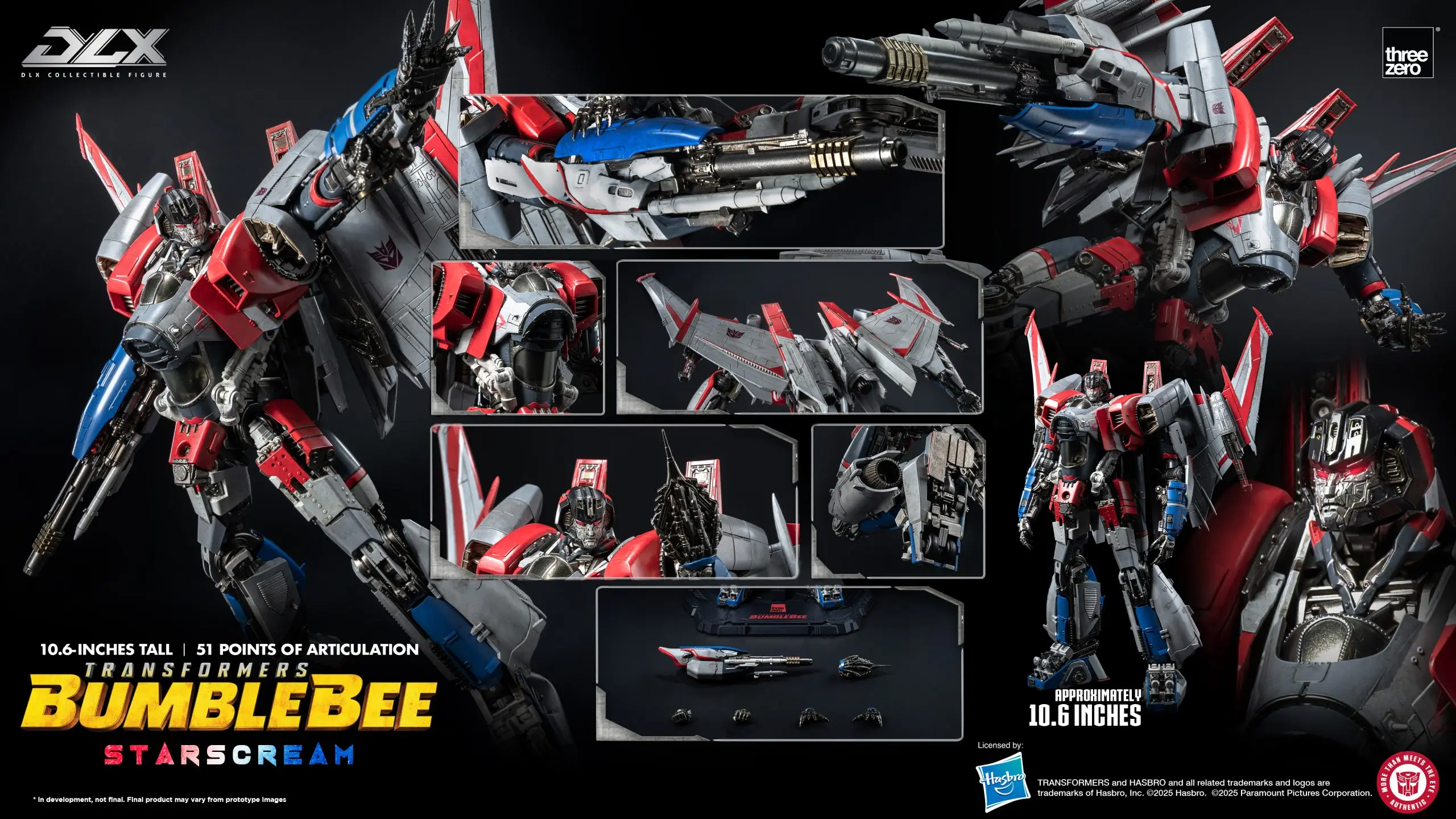Threezero - Transformers: Bumblebee DLX Starscream 3Z09430W0 (Licensed) Statue