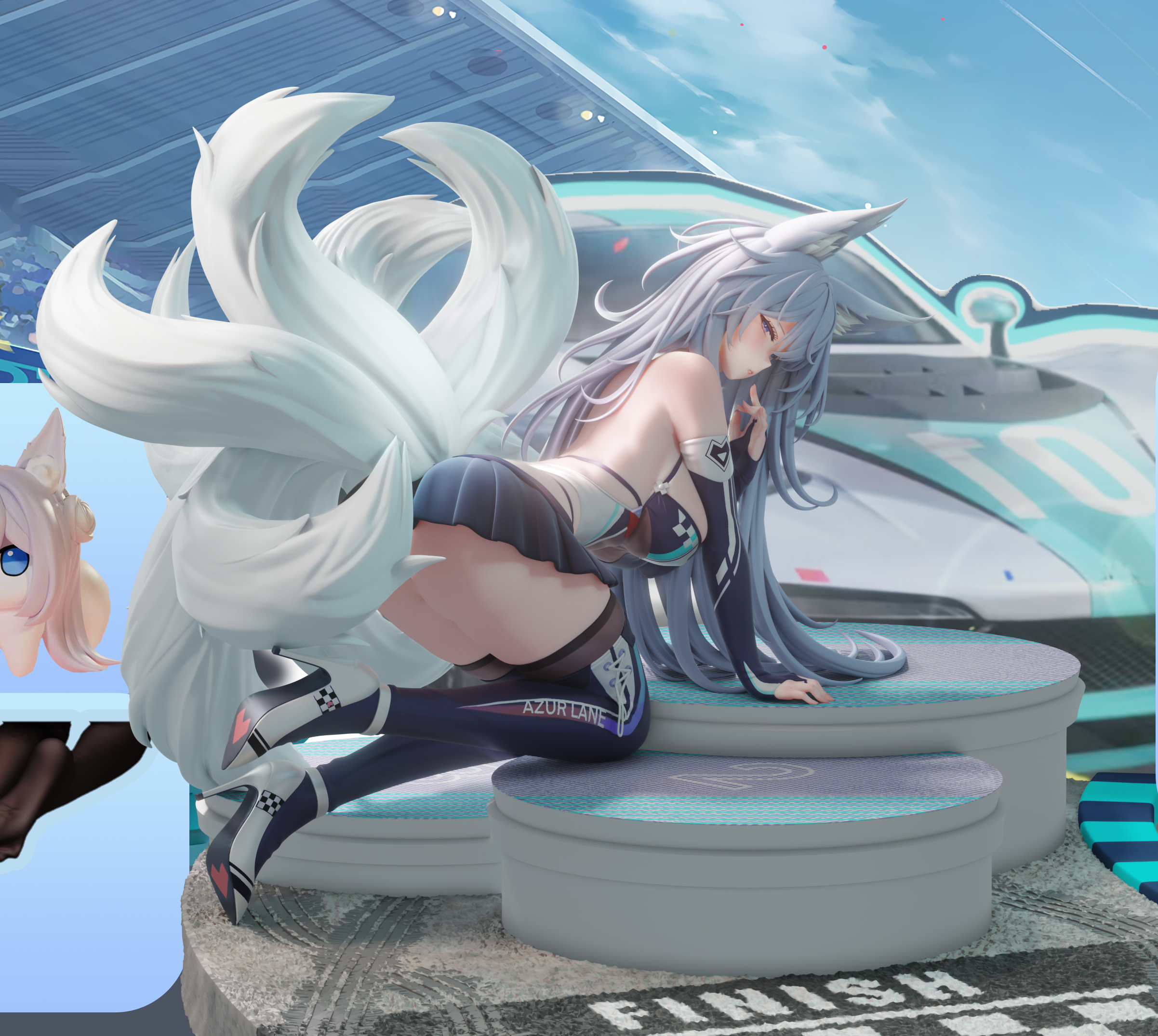 Azur Lane Roaring Silver Wheel Shinano Statue(GK) - MoMo House Studio 