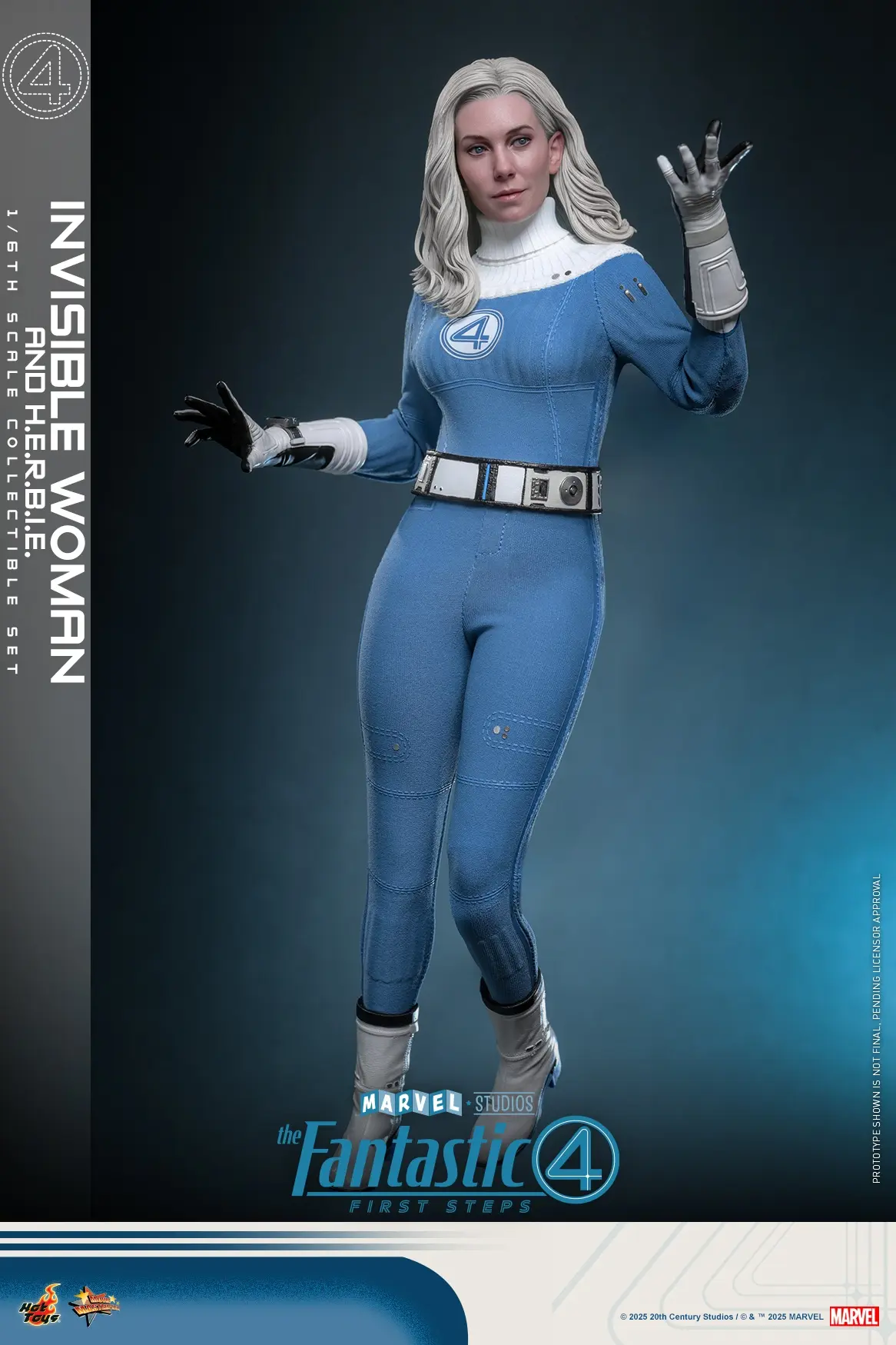 Hottoys - The Fantastic Four: First Steps Invisible Woman and H.E.R.B.I.E. 1/6th scale Collectible Figure Set MMS823 MMS824 (Licensed)Statue(GK)