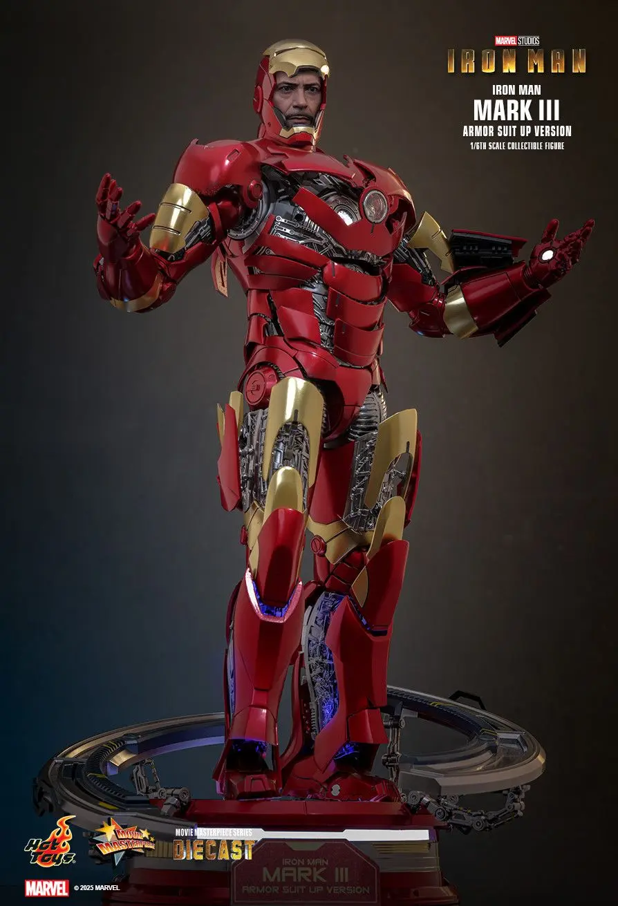 Hottoys - Iron Man Mark III (Armor Suit Up Version) 1/6th scale Collectible Figure MMS825D72 (Licensed)  Action Figure
