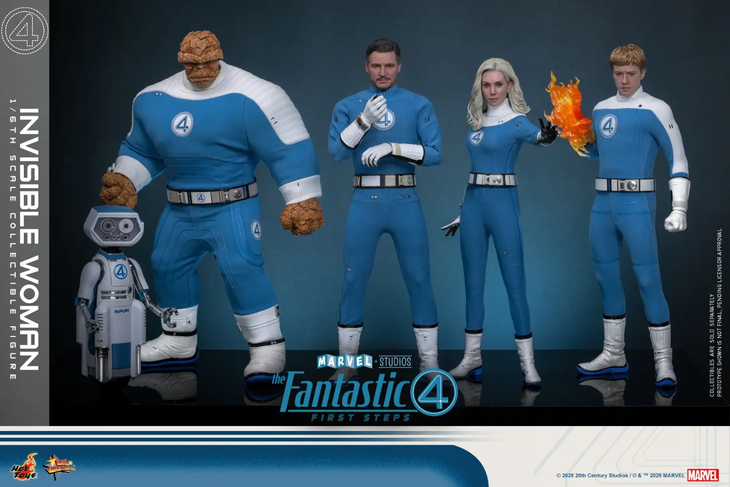 Hottoys - The Fantastic Four: First Steps Mister Fantastic and H.E.R.B.I.E. 1/6th scale Collectible Figure Set MMS821 MMS822 (Licensed) Statue(GK)