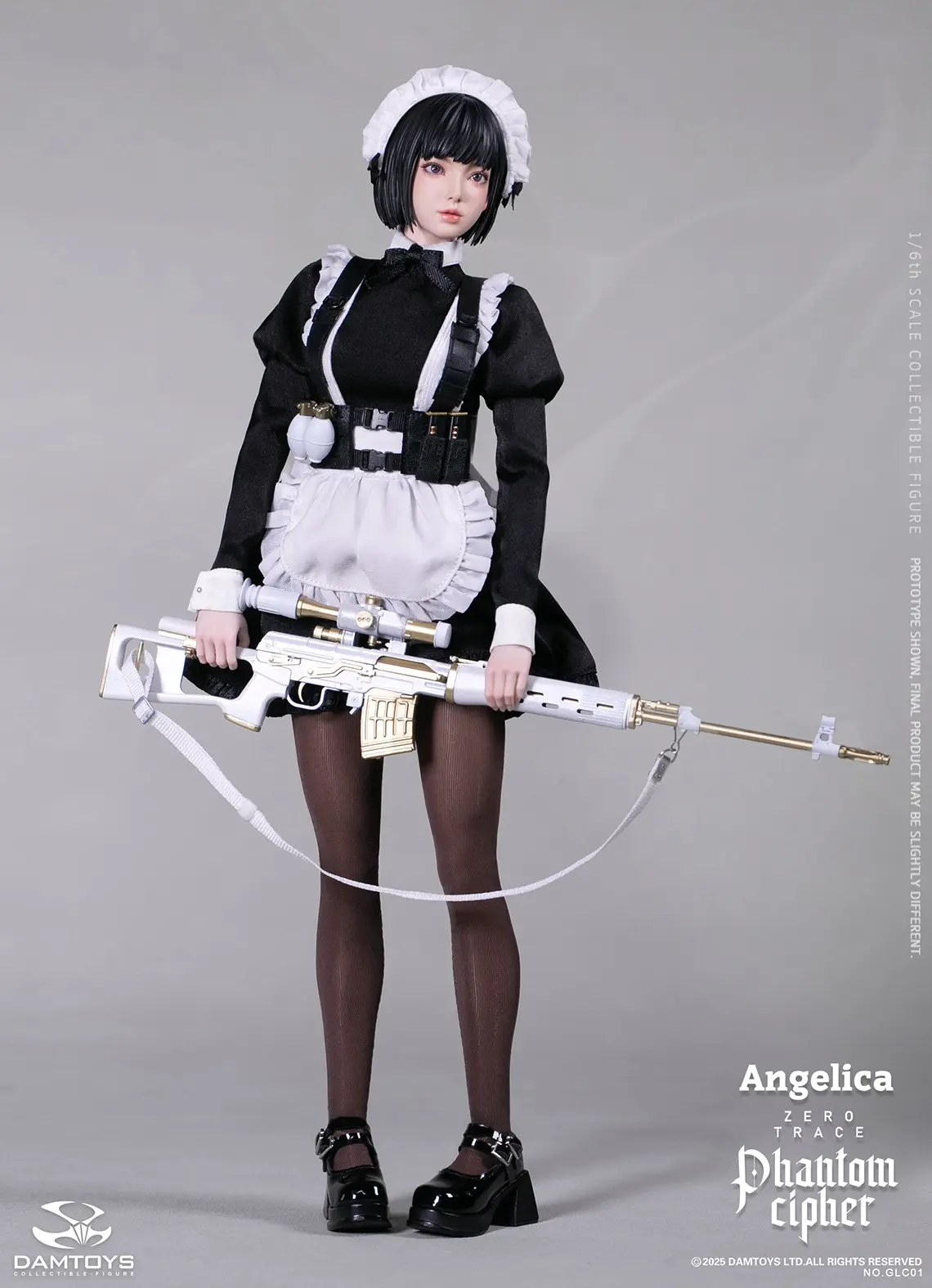 DAMTOYS - 1/6th scale PHANTOM CIPHER: ZERO TRACE ANGELICA Original Story Collectible Action FigureGLC01 (Licensed)