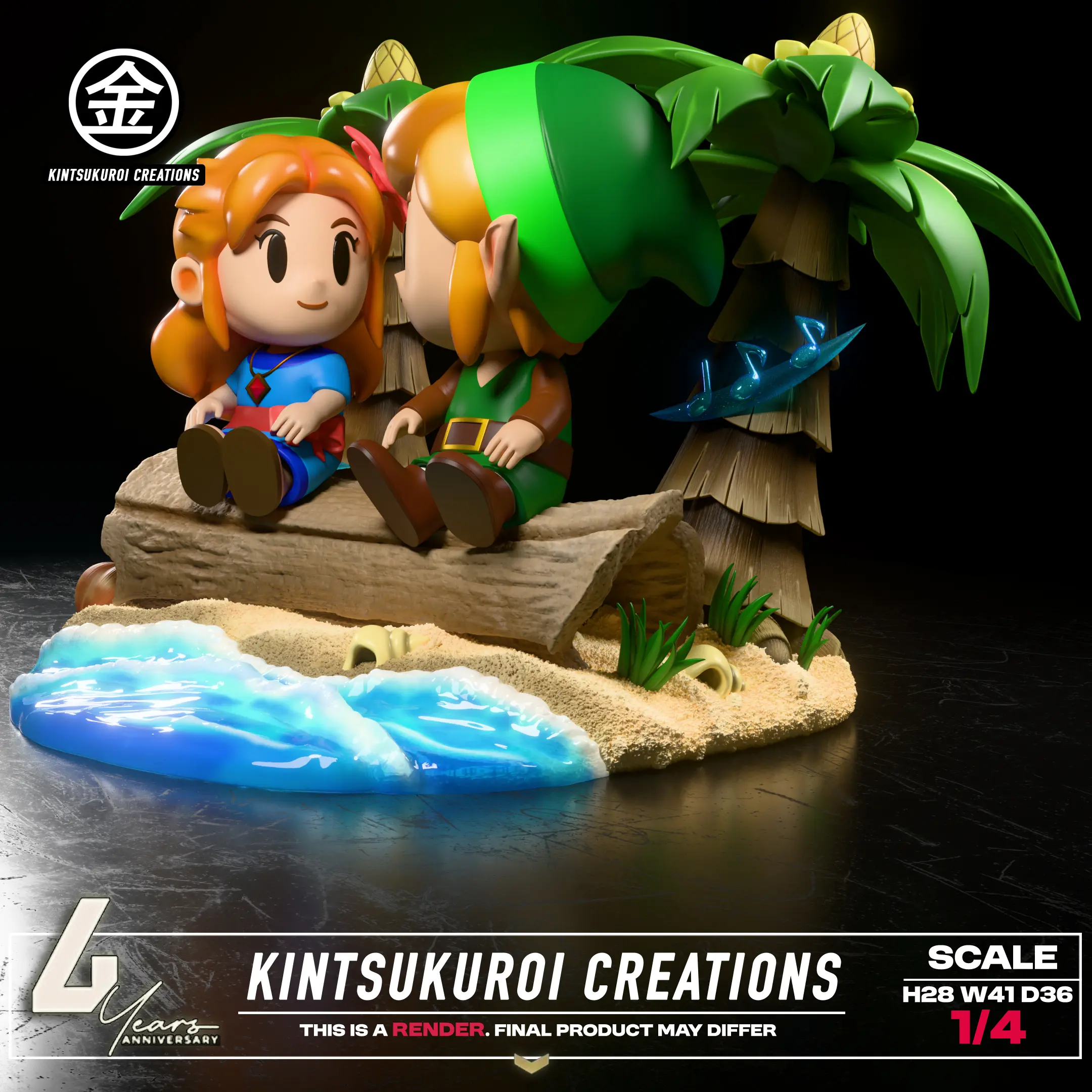 Kintsukuroi Creations Studio - The Legend of Zelda LINK AND MARIN 14 DIORAMA Statue(GK)