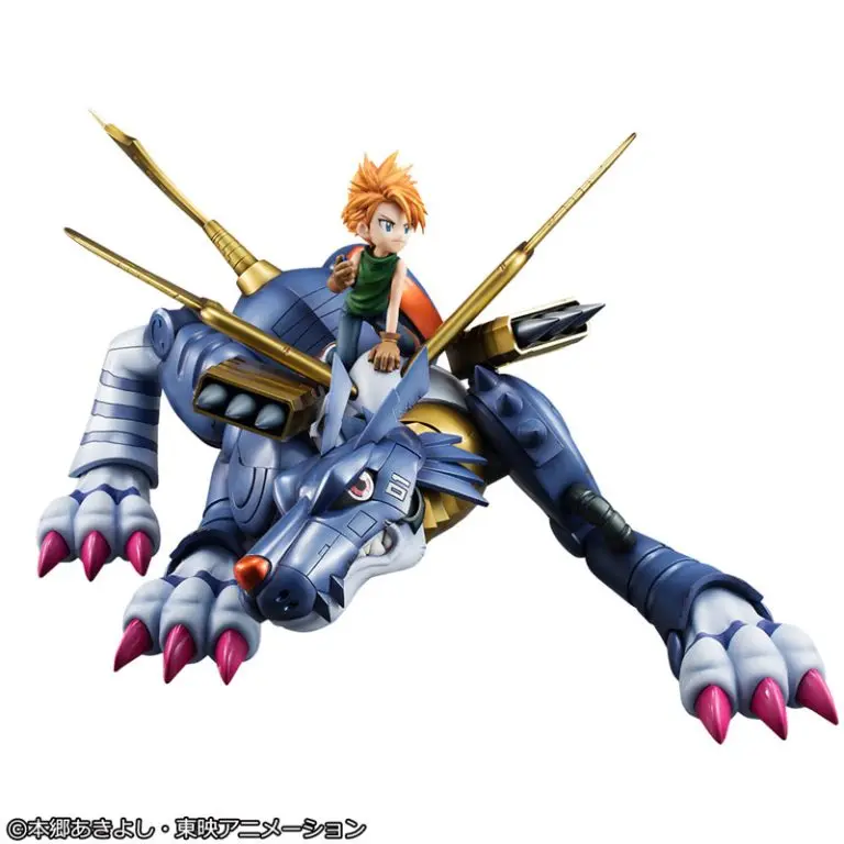 MegaHouse - Precious G.E.M. Series Digimon Adventure Metal Garurumon & Yamato Ishida Complete Figure (Licensed)Statue (GK)