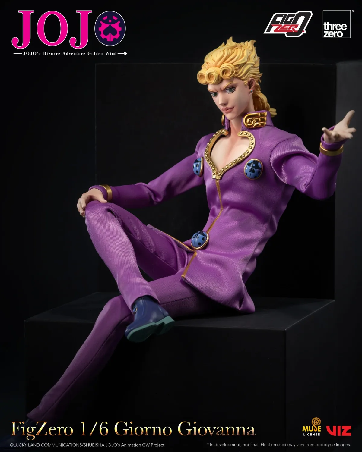 JoJo's Bizarre Adventure: Golden Wind FigZero Giorno Giovanna 3Z06570M0 (Copyright)1/6 Action Figure Statue(GK)-Threezero-KWII-GK