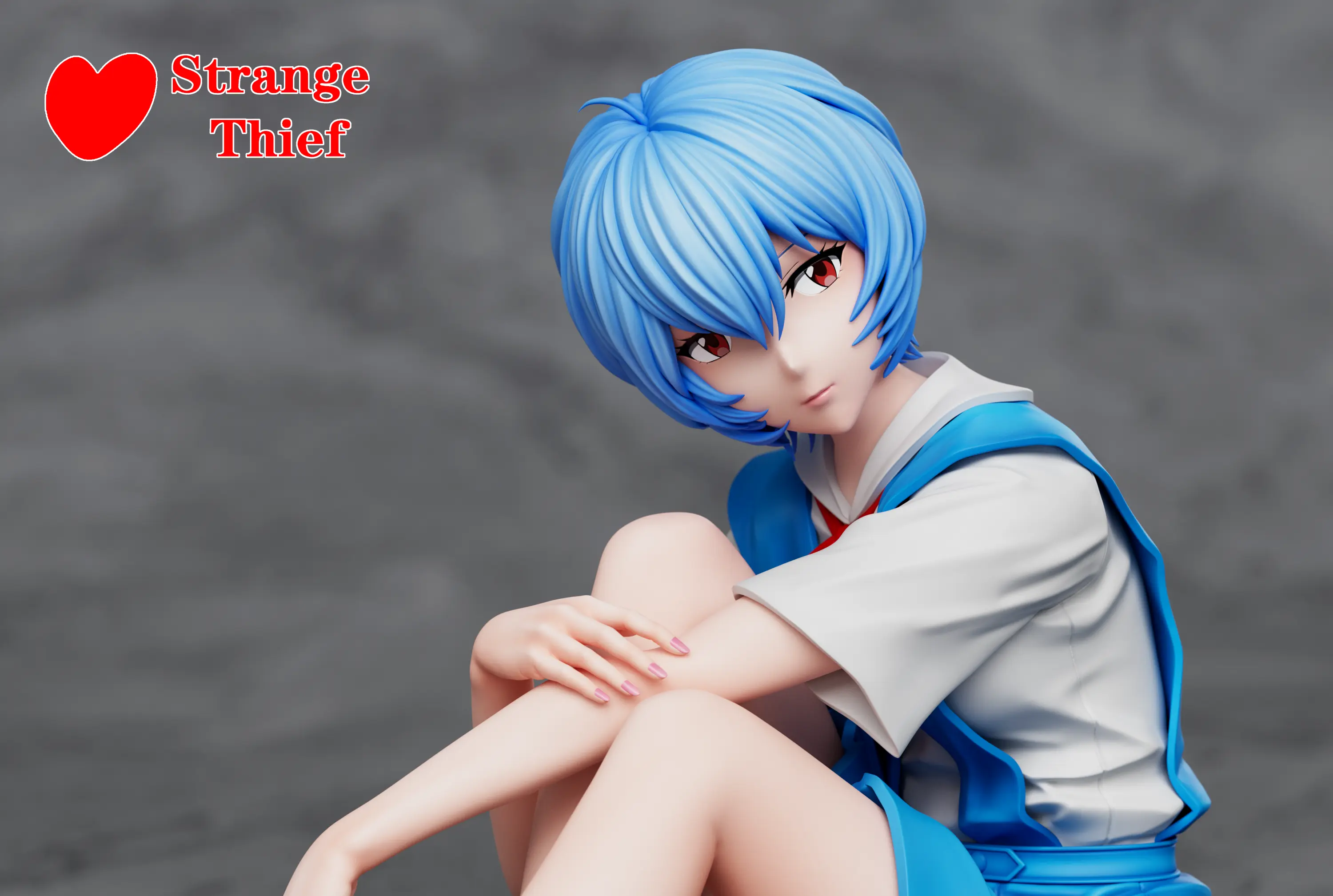 Strange Thief Studio - Neon Genesis Evangelion School Uniform Asuka & School Uniform Rei Ayanami Statue(GK)