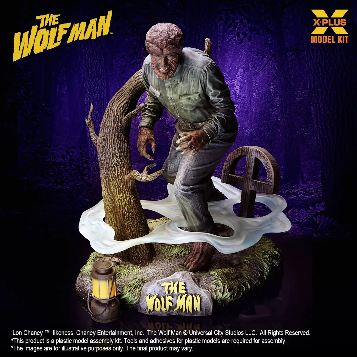 X-PLUS PLEX Studio - 1/8 Scale Lon Chaney Jr. as Wolf Man Plastic Model Kit 411-200150CP (Licensed)Statue(GK)