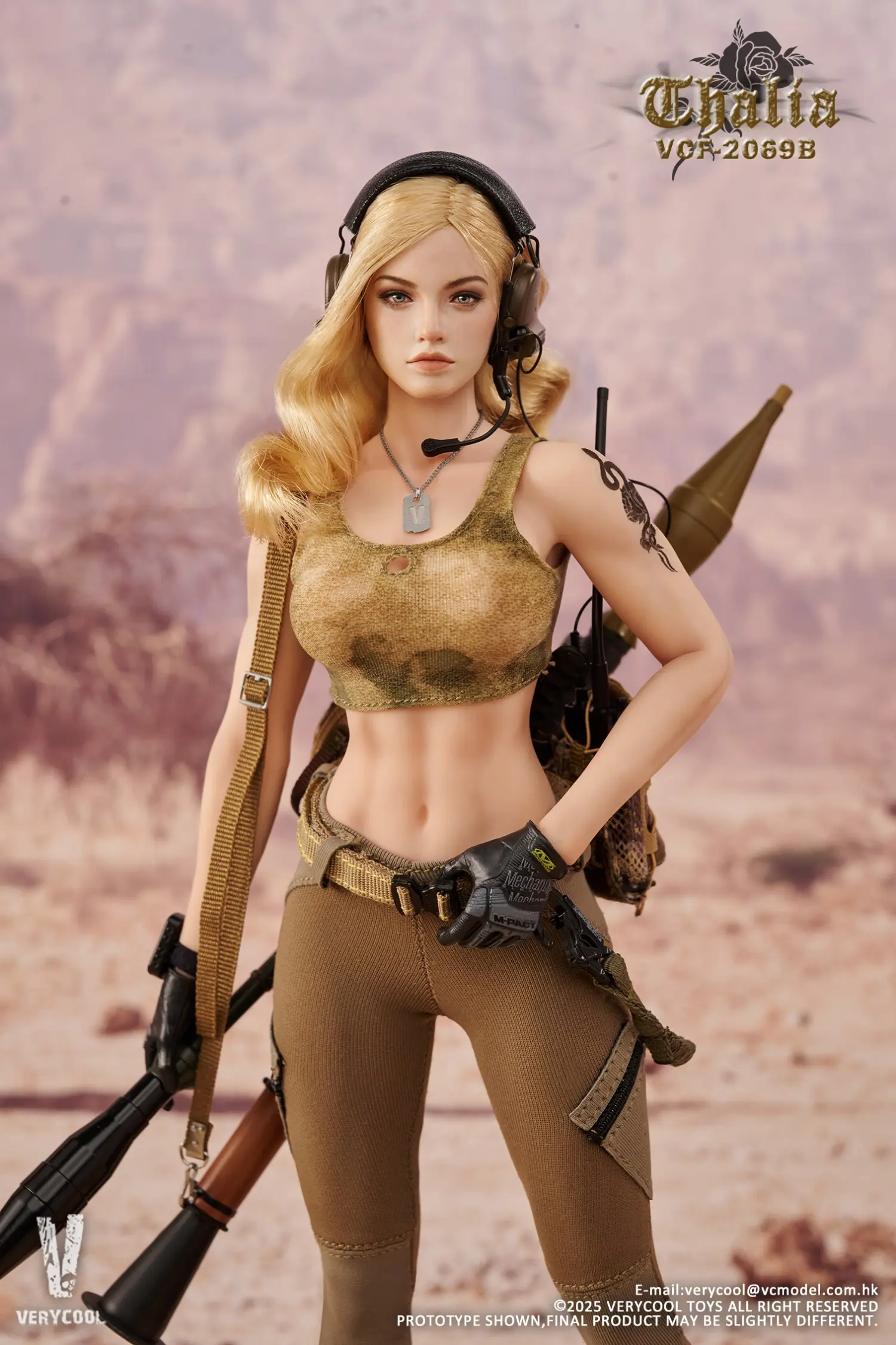 VERYCOOL -VCF-2069 Desert female soldier -Thalia (Licensed) 1/6 Scale Action Figure 