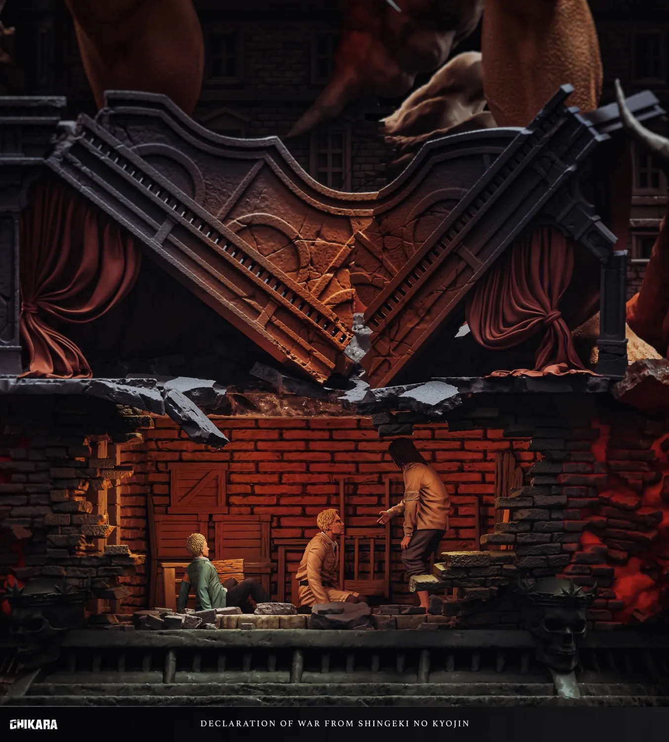 CHIKARA Studio - Eren Jaeger Declaration of War Attack on Titan Statue 