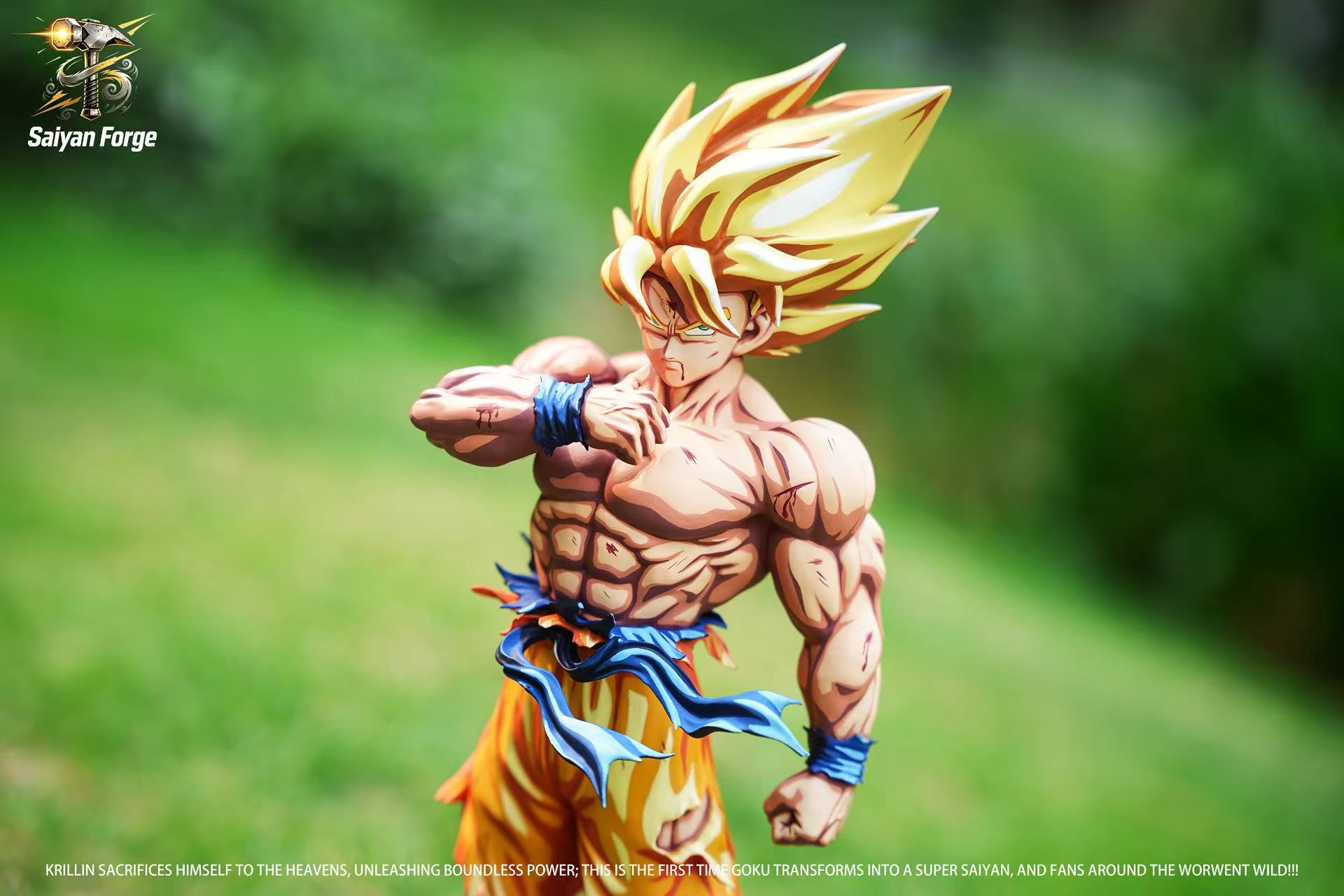 SaniyahForge Studio Super Saiyan Son Goku Battle Damaged Repaint Version Dragon Ball