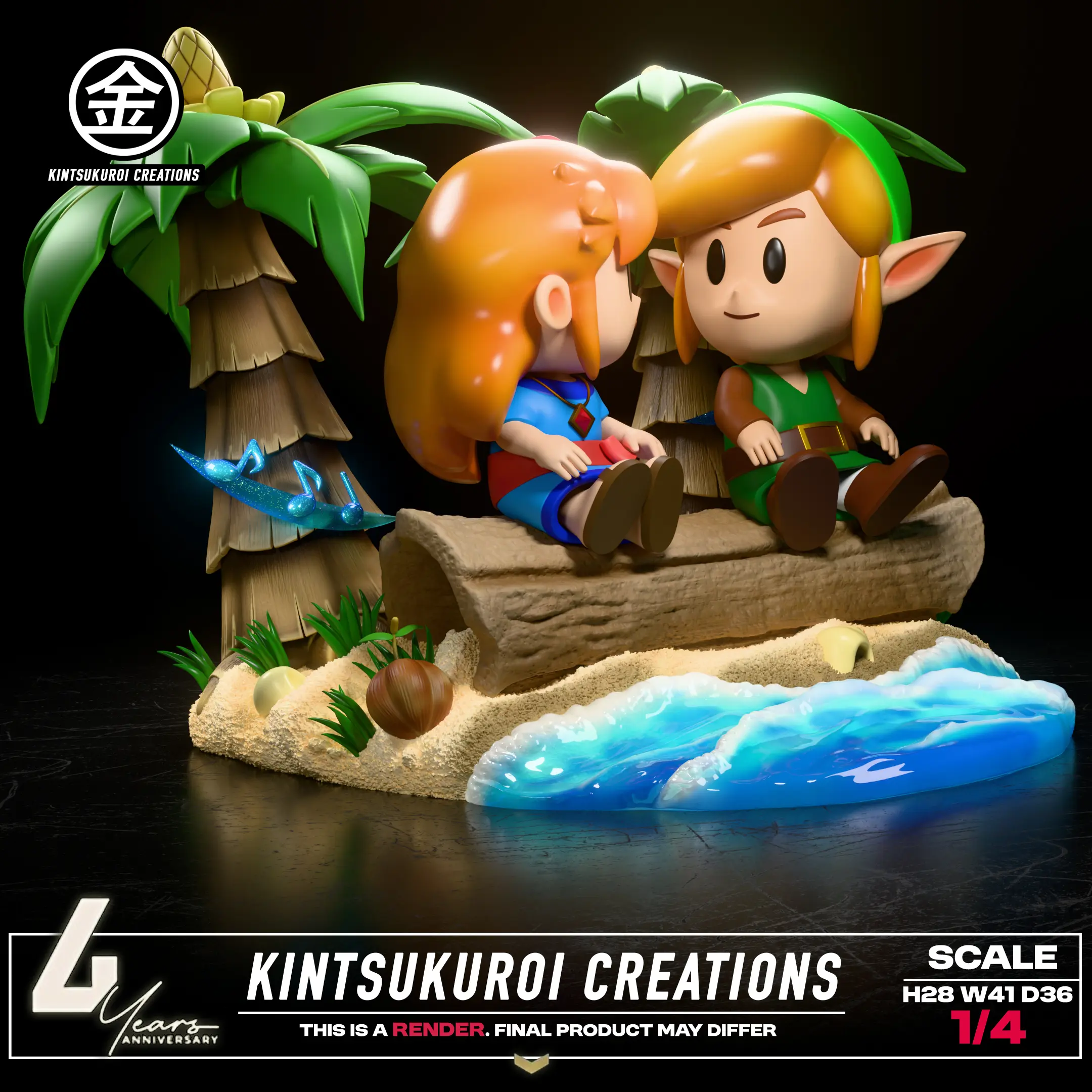 Kintsukuroi Creations Studio - The Legend of Zelda LINK AND MARIN 14 DIORAMA Statue(GK)
